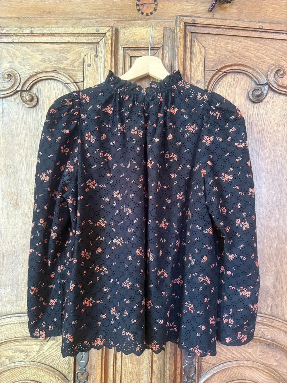 Ulla Johnson Eyelet Puff Sleeve Blouse